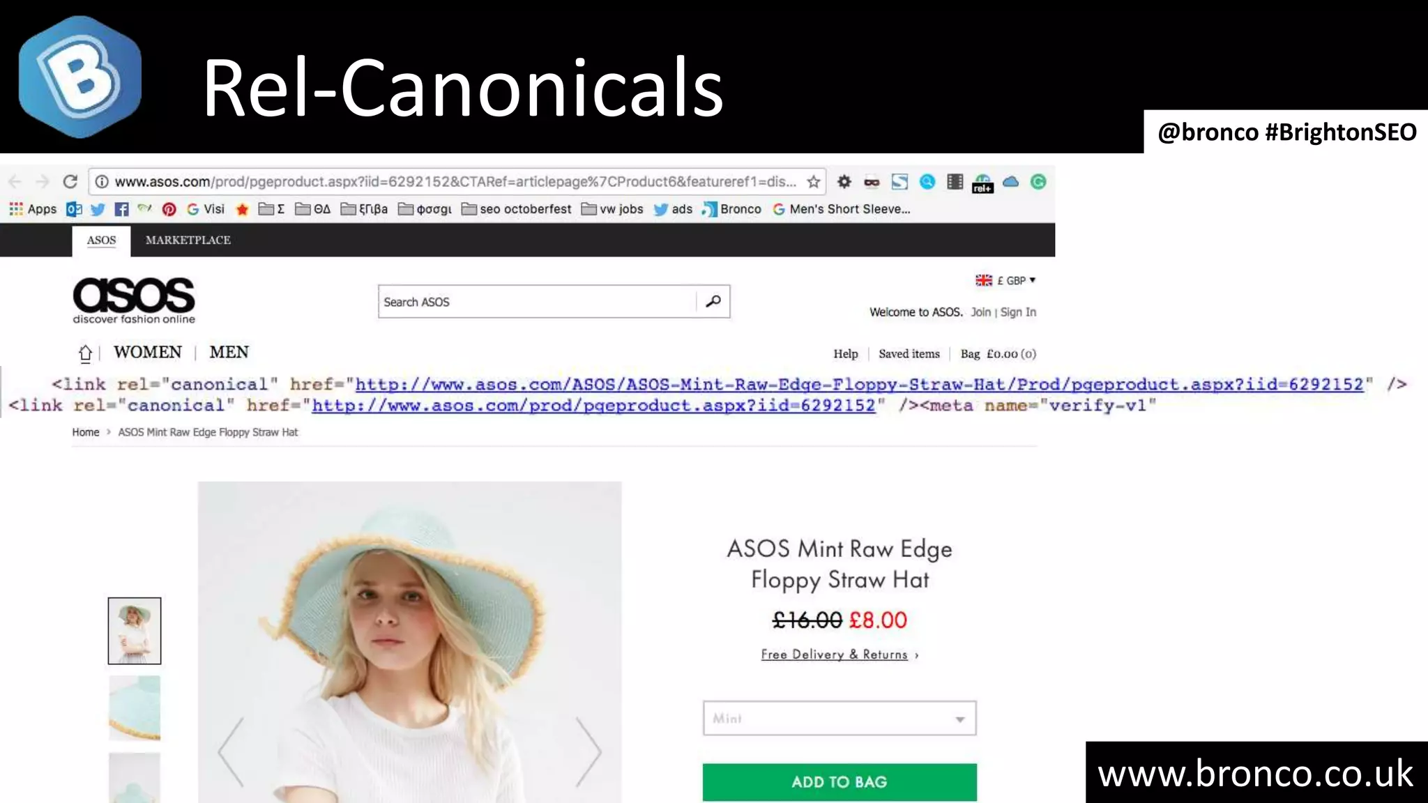 www.bronco.co.uk
Rel-Canonicals @bronco #BrightonSEO
 