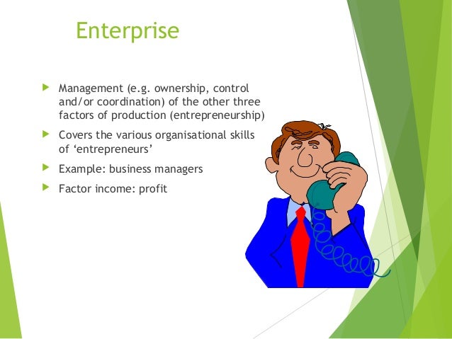 factors of production entrepreneurship examples