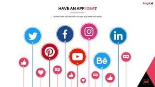 HAVE AN APP IDEA?
08
Connect with us & we will turn your app ideas into reality.
 