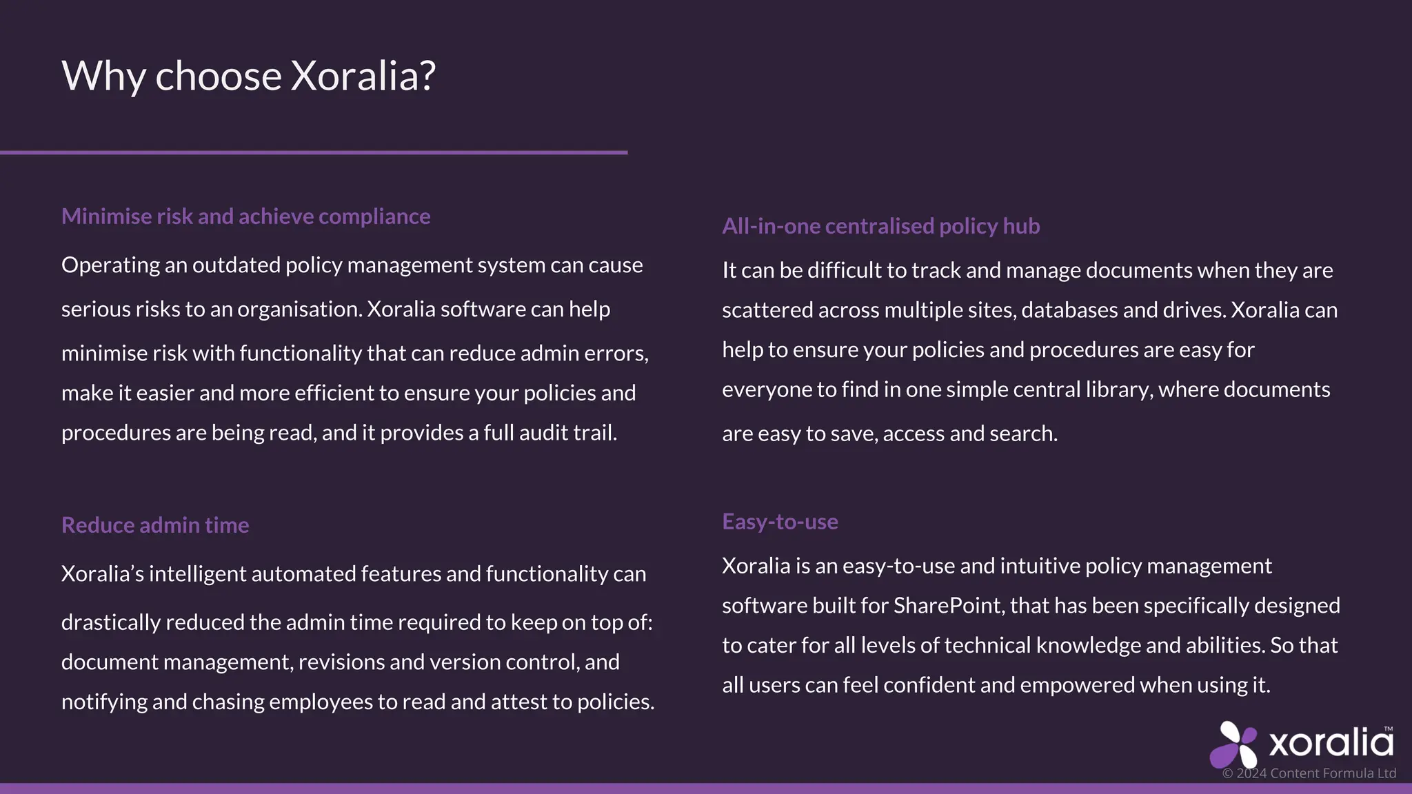 Xoralia Policy Management for SharePoint, Microsoft 365 and MS Teams | PPTX