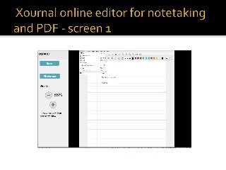  Xournal online editor for notetaking and PDF