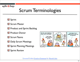 Scrum Terminologies
Sprint
Scrum Master
Product and Sprint Backlog
Product Owner
Scrum Teams
Daily Scrum Meetings
Sprint P...