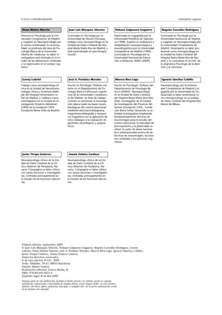 © FUOC • XP09/80548/00290 Estimulación cognitiva
Elena Muñoz Marrón Juan Luis Blázquez Alisente Nekane Galpasoro Izaguirre...