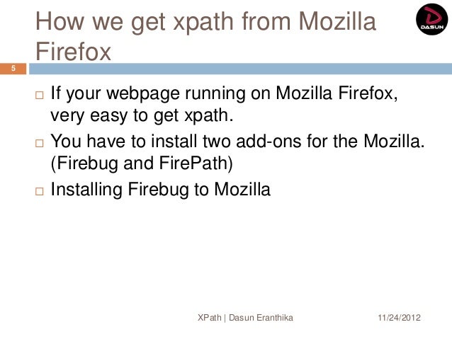 install firebug and firepath