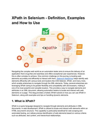 XPath in Selenium - Definition, Examples and How to Use.pdf