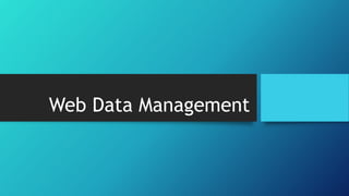 Web Data Management
 