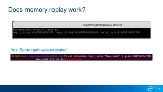 60
Does memory replay work?
Yes! Secret path was executed
 