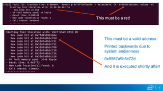 70
This must be a valid address
Printed backwards due to
system endianness
0x5567a9b5c72d
And it is executed shortly after!
This must be a ret!
 
