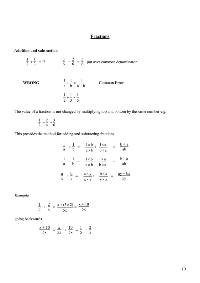Mathematics for Chemistry Workbook | PDF