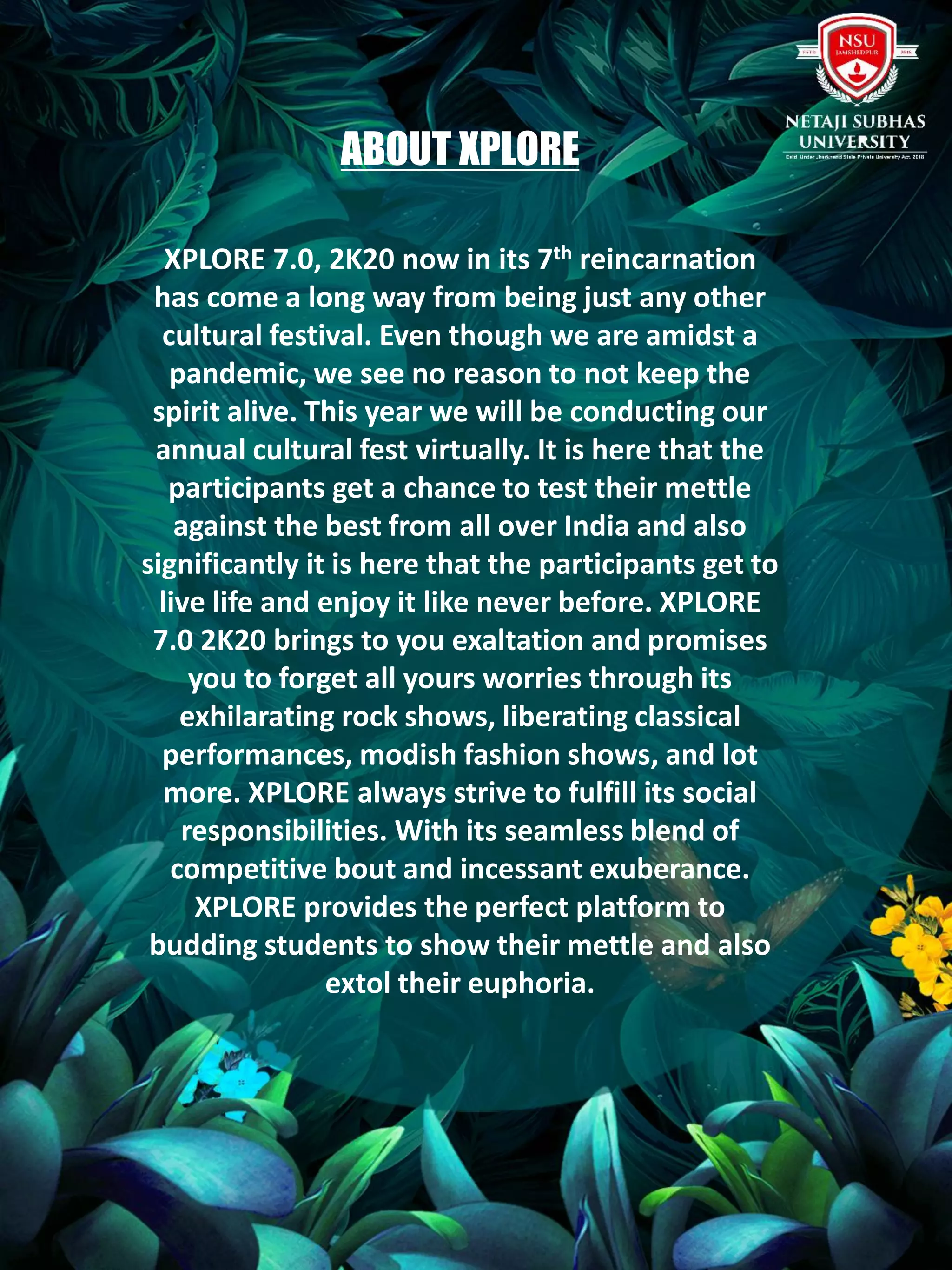 Xplore 7.0 2 k20 event brochure 