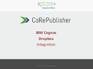 IBM Cognos
  Dropbox
 Integration
 