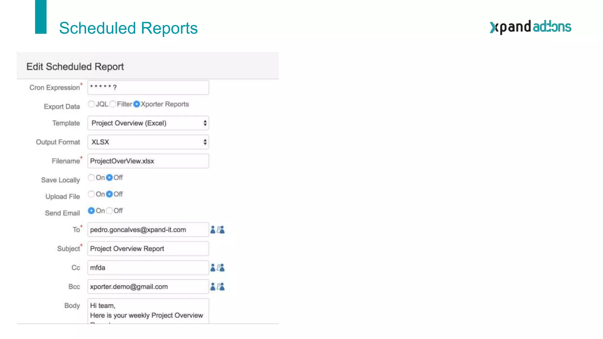 Scheduled Reports
 