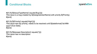 Conditional Blocks
 