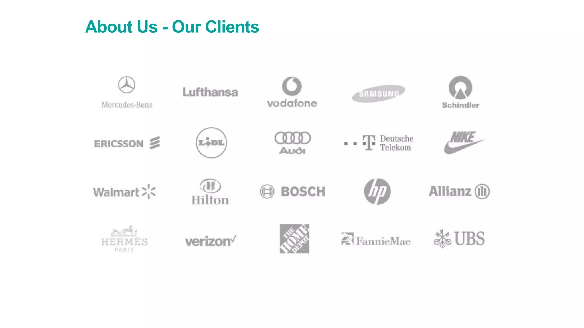 About Us - Our Clients
 