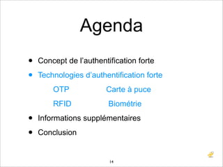 L\'authentification forte : Concept et Technologies Slide 14