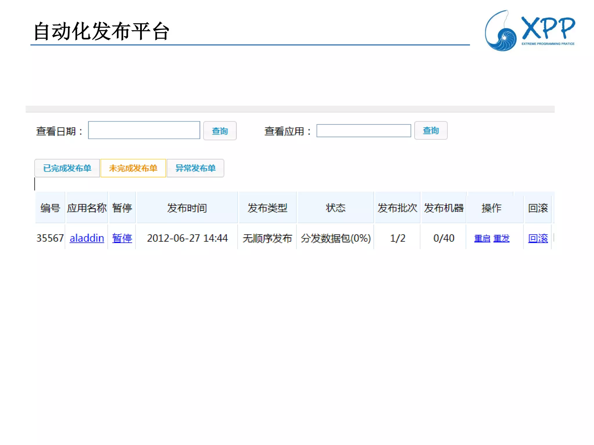 自动化发布平台
 