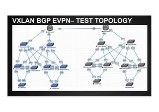 VXLAN BGP EVPN– TEST TOPOLOGY
 