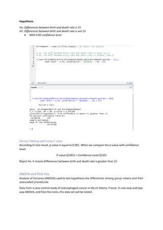 Hypothesis Tests in R Programming | PDF