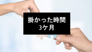 掛かった時間
3ケ月
 