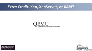 Extra Credit: Xen, XenServer, or XAPI?
 