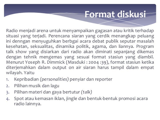 Format radio. pert. 2