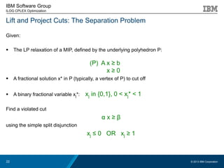 Recent MIP Performance Improvements in IBM ILOG CPLEX Optimization ...