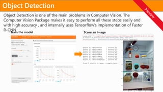 67
Train the model Score an image
Object Detection
 