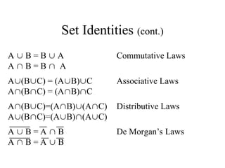 Set theory and basic set operations whith them | PPT