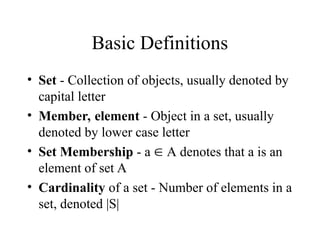 Set theory and basic set operations whith them | PPT
