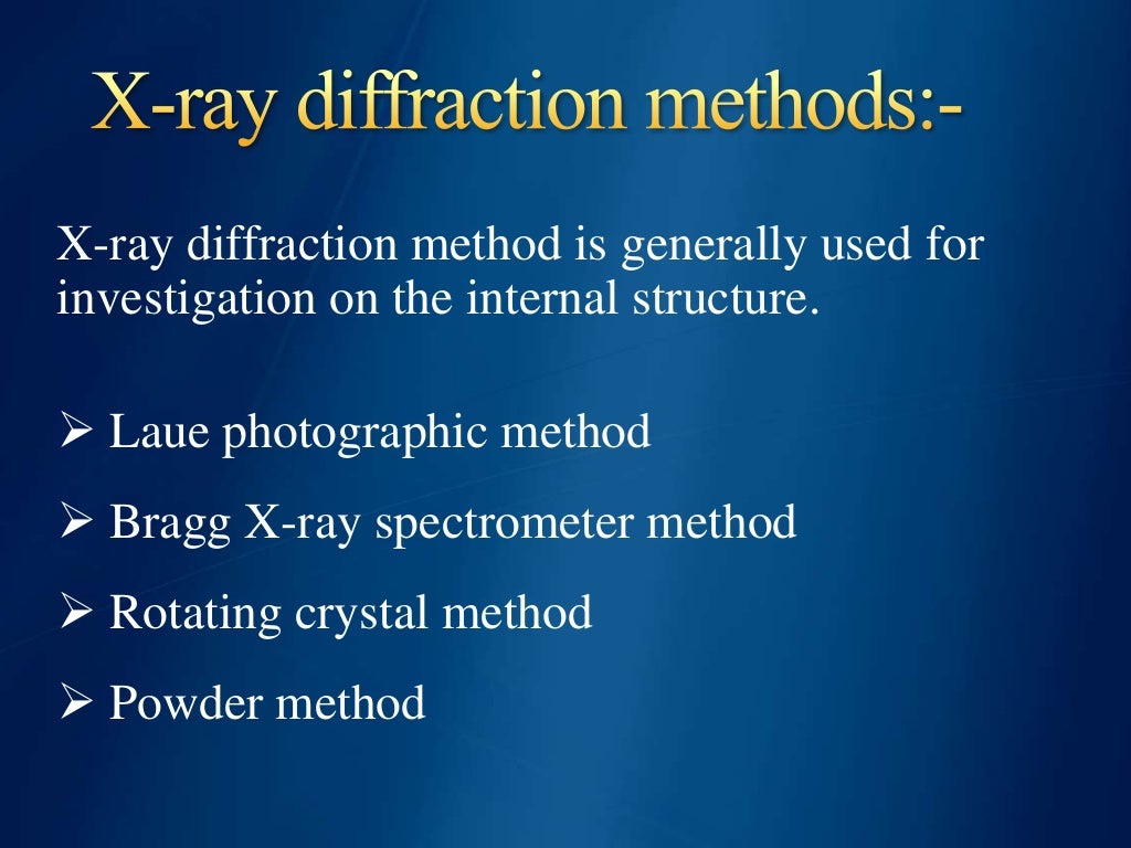 X ray powder diffraction