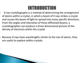 X ray crystallography | PPTX