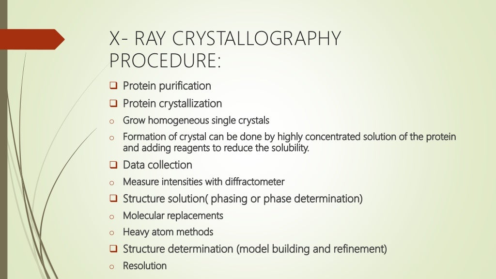 X RAY CRYSTALLOGRAPHY TECHNIQUE
