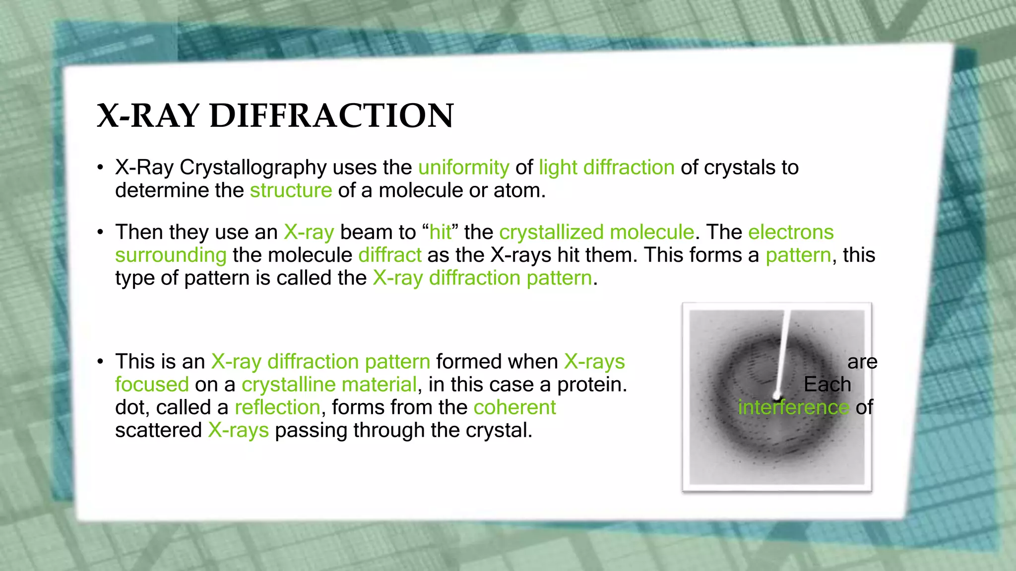 X ray crystallography and X ray Diffraction | PPT