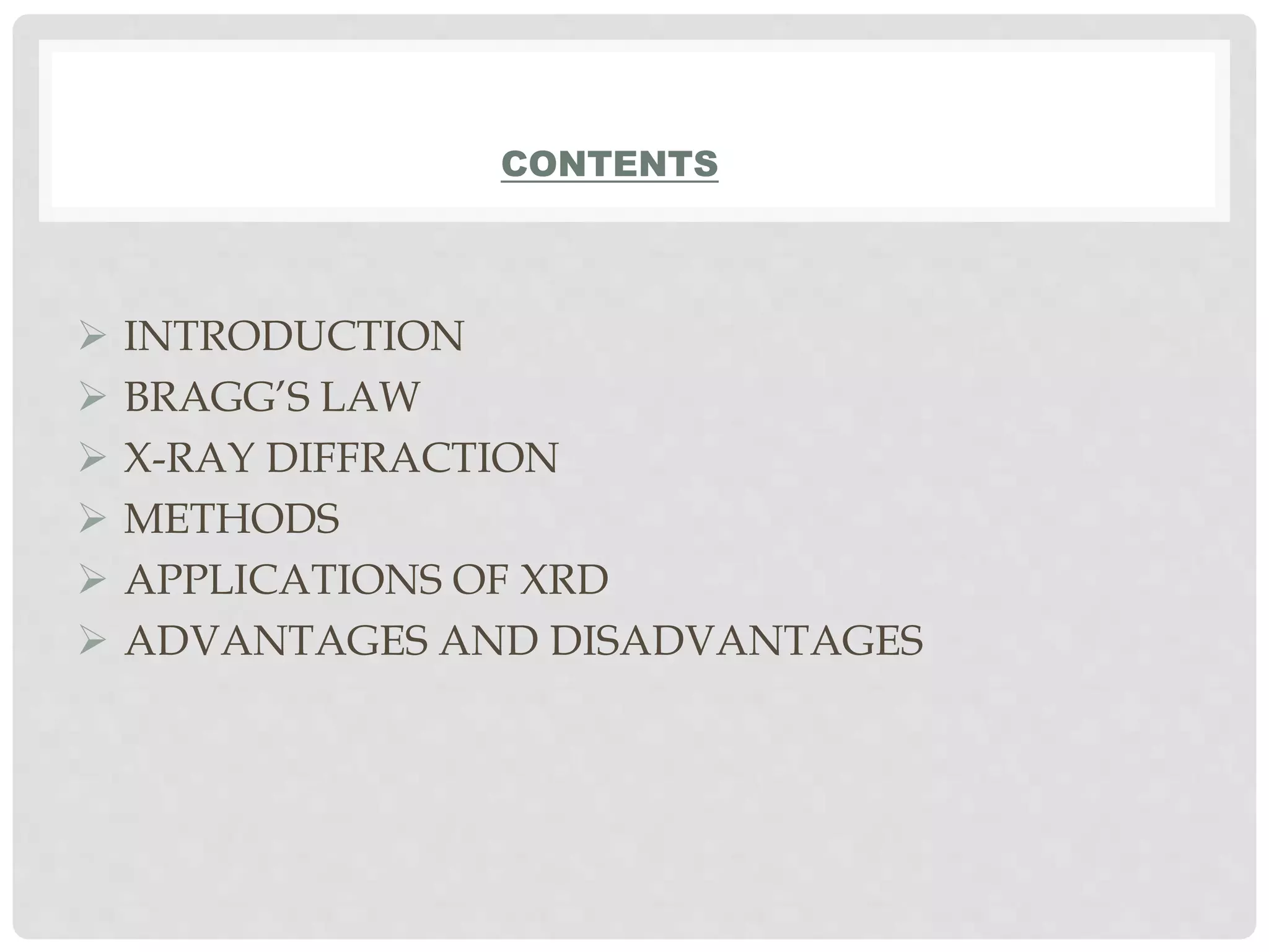 XRAY DIFFRACTION (XRD).pptx
