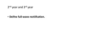 • Deifne full-wave rectiifcation.
2nd year and 3rd year
 