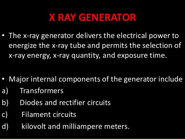 x rays generators and