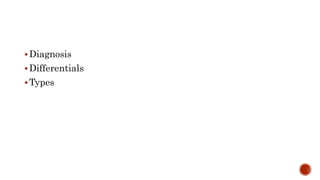 Diagnosis
Differentials
Types
 