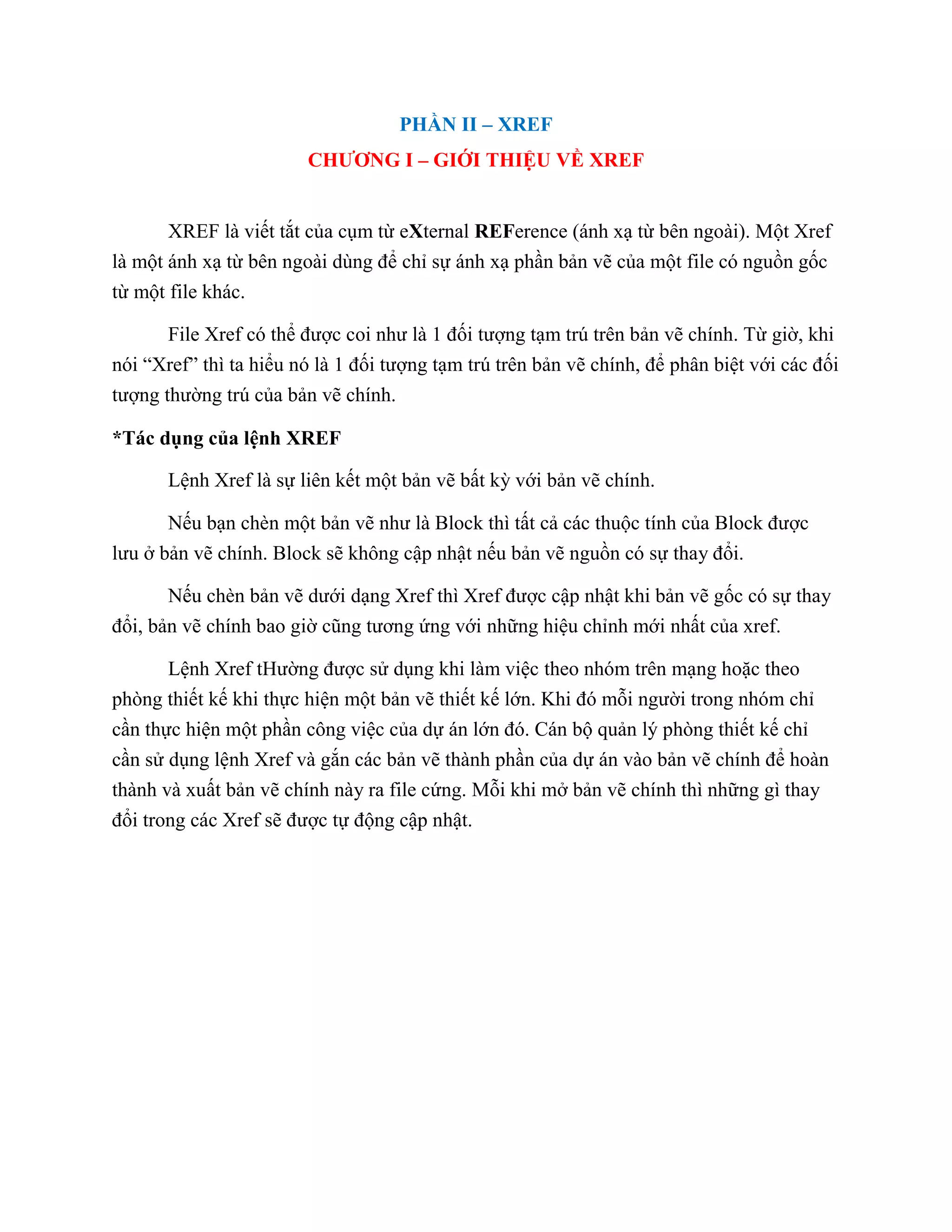 XREF TRONG AUTOCAD - Phan Minh Tan | PDF