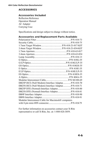X Rite 404