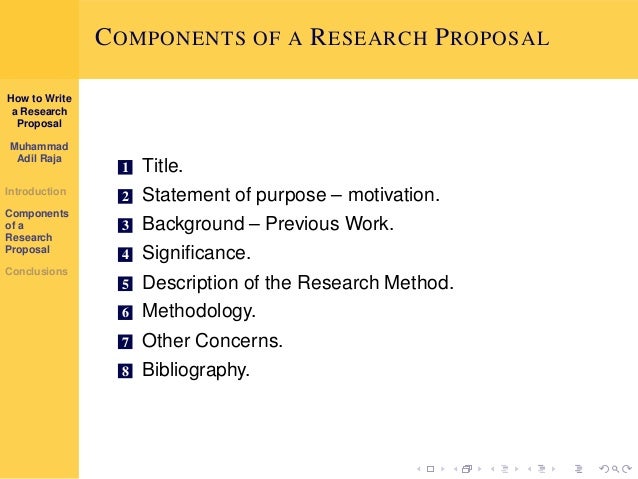 help with writing a research proposal