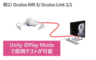 Unity のPlay Mode
で即時テストが可能
 