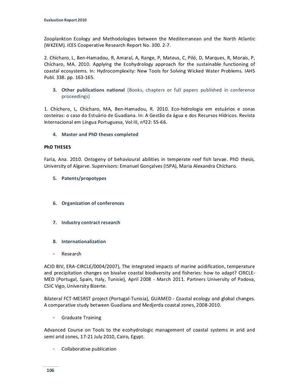 ACTIVITY REPORT 2010