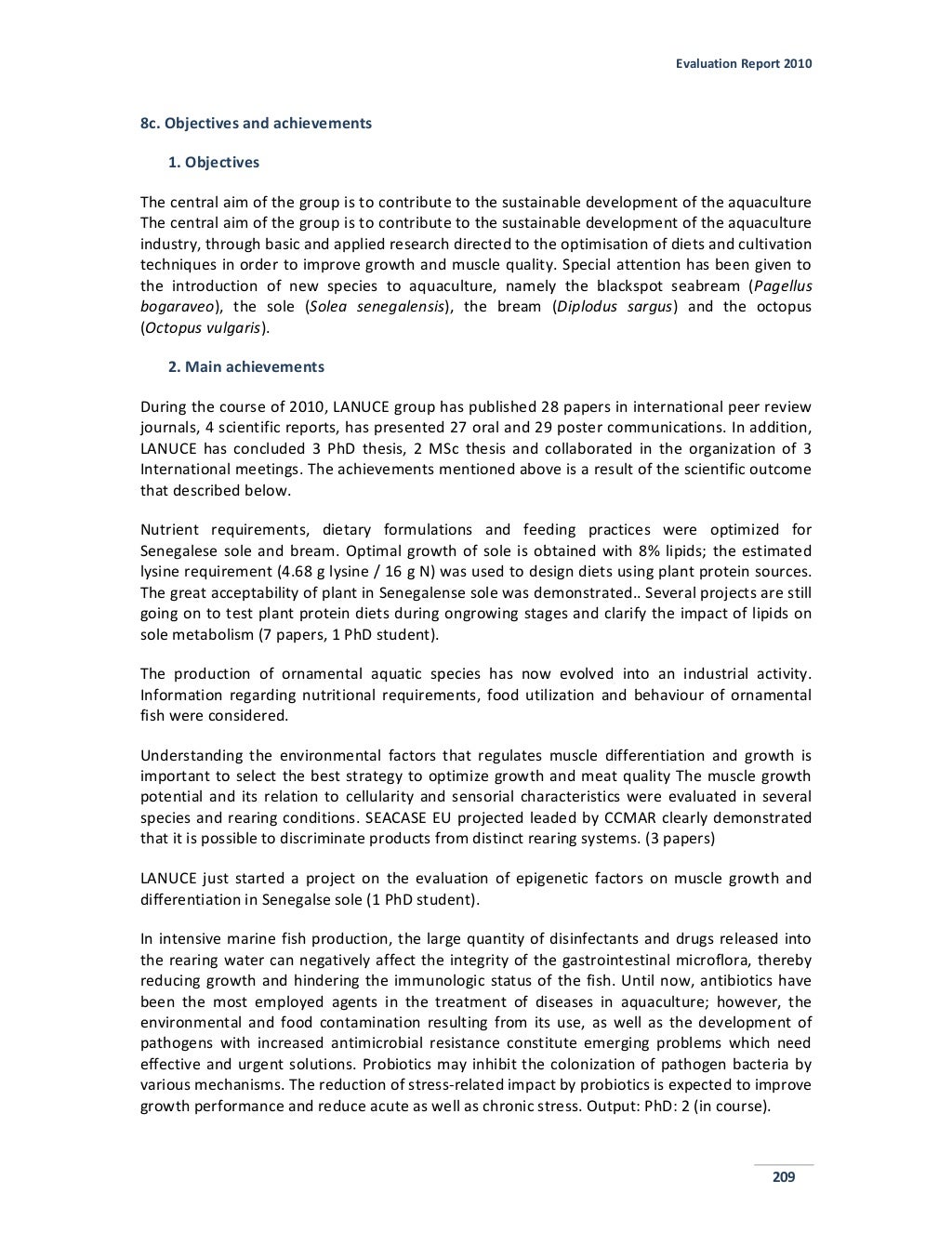 ACTIVITY REPORT 2010