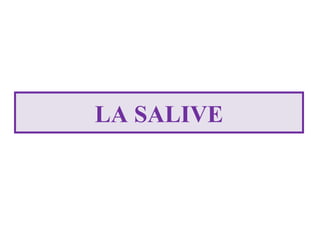 LA SALIVE

 
