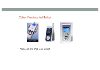 Other Products in Market
• Notice all the iPod look-alikes?
 