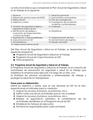 MANUAL SISTEMA DE GESTION SEGURIDAD Y SALUD EN EL TRABAJO | PDF