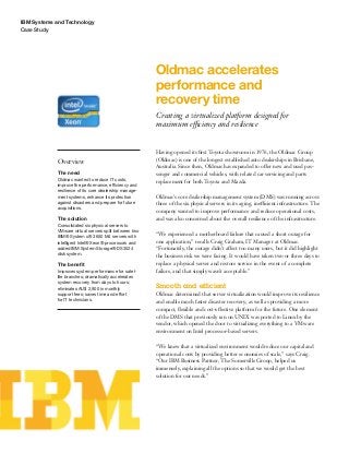 Oldmac accelerates performance and recovery time