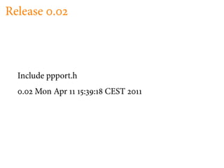 Release .



  Include ppport.h
   .   Mon Apr       : :   CEST
 