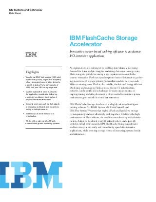 IBM FlashCache Storage Accelerator