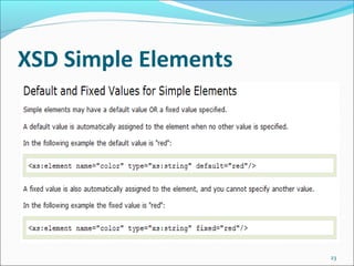 XSD Simple Elements
23
 